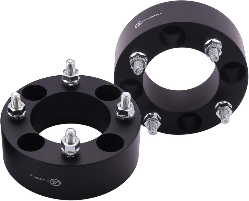 VLAOSCHI Black Forged ATV UTV 4x110 Wheel Spacers 2 Inch with 10x1.25 Studs Compatible with Honda Suzuki-Yamaha-Kawasaki 4 Lug for Foreman Rincon Rancher Kodiak Grizzly King Quad - Pack of 2 - Image 1